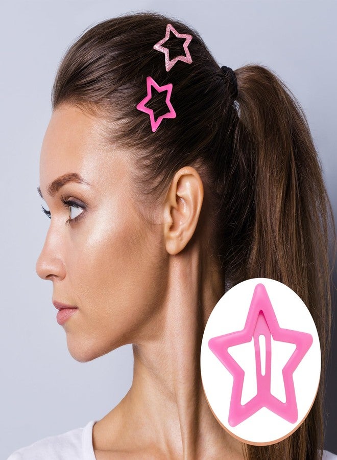 Mxxipp 18pcs Star Hair Clips for Women, Non-Slip Metal Star Snap Barrettes, Y2K Hairstyle Accessories for Thick Thin Fine Straight Curly Long Short Hair- Pink & Light Pink & Rose Pink - Image 5